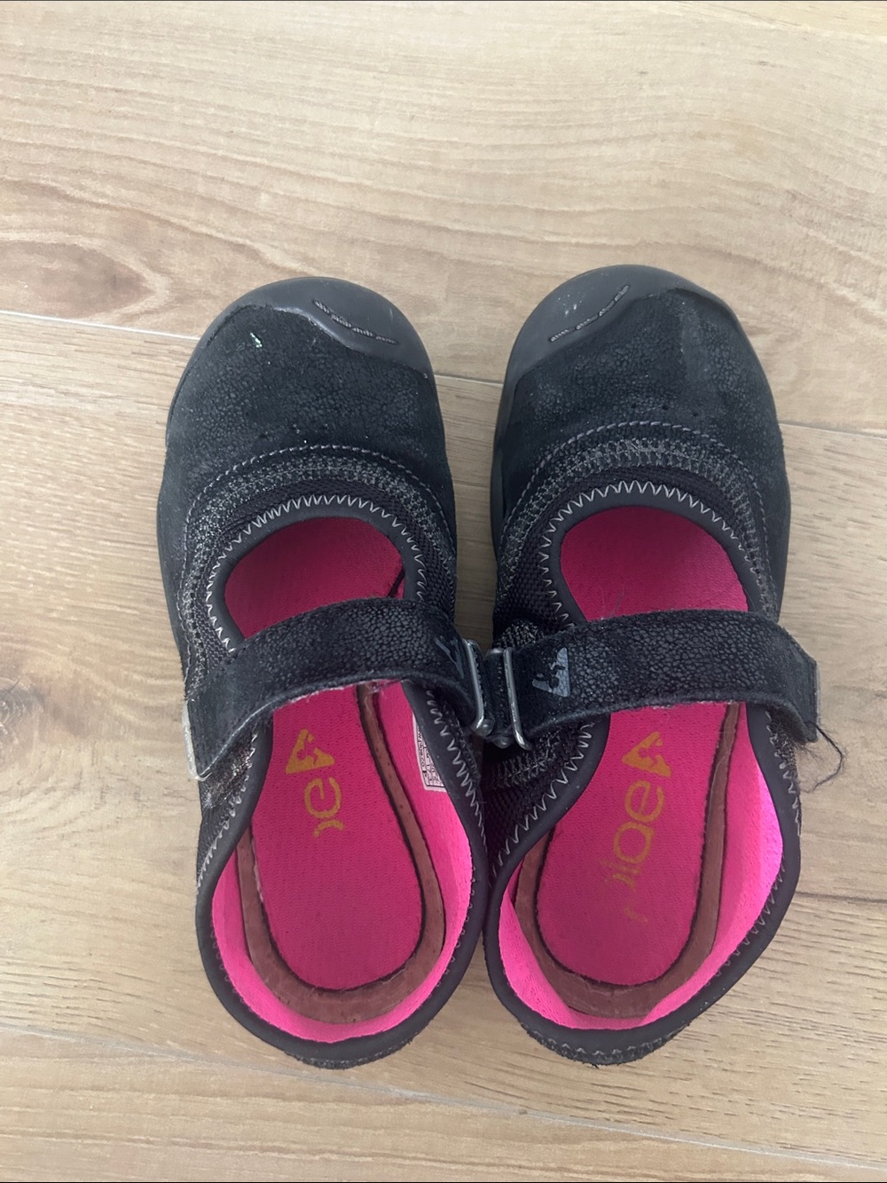 PLAE Kids Black Mary Jane Sneakers with Pink Interior